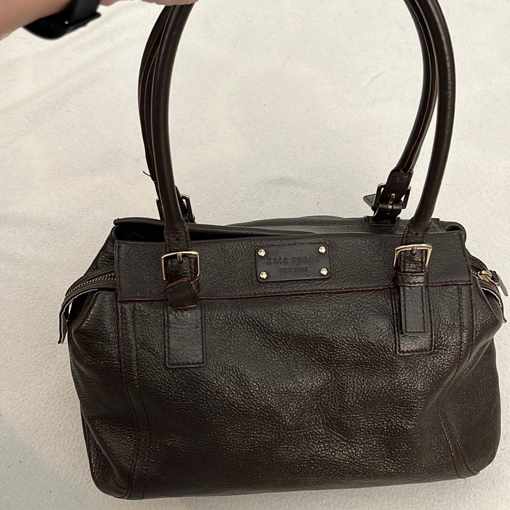 8 x 14 x 6.5 Kate Spade Brown Genuine Leather. Excellent condition .